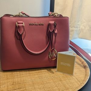 Michael Kors Camille Md Satchel in Tulip Pink